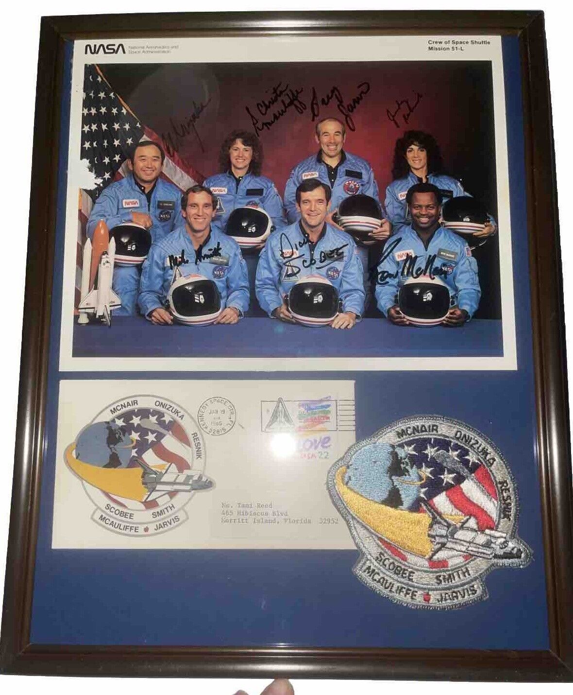 Personally Autographed NASA Shuttle Challenger Team Photo - STS-51L Fallen Crew 