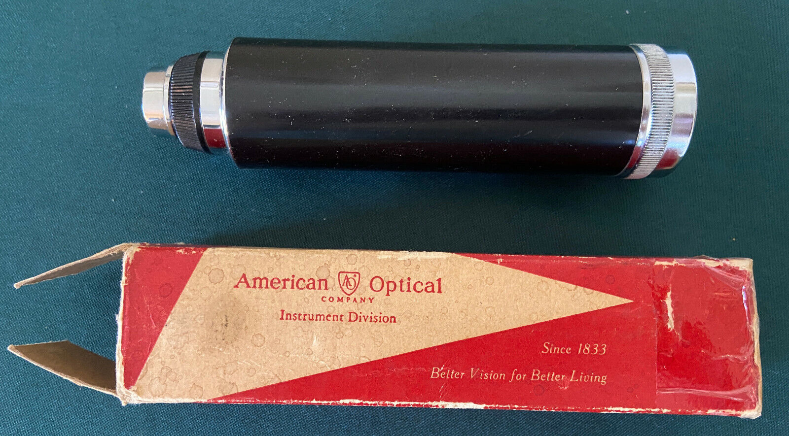 American Optical Company Otoscope Battery Accessory Original Box Eyes Medical