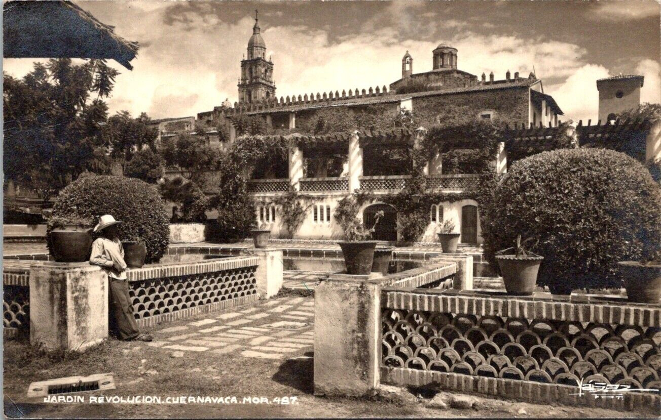 RPPC Jardin Revolucion Cuernavaca Morelia Mexico DB Vintage Postcard c1907