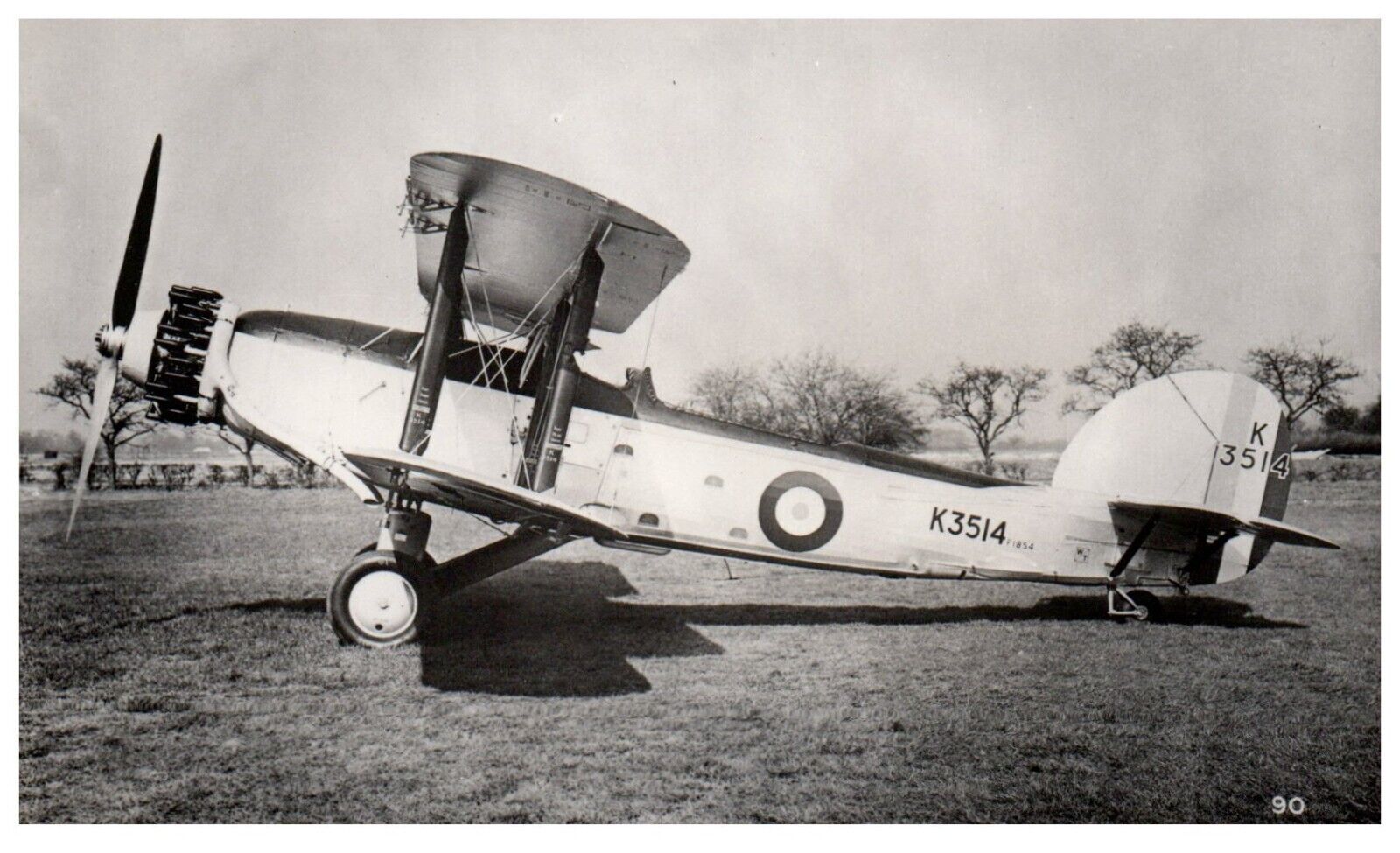 Fairey Seal K3514 Biplane Airplane Vintage Photograph Print 5.5x3.5
