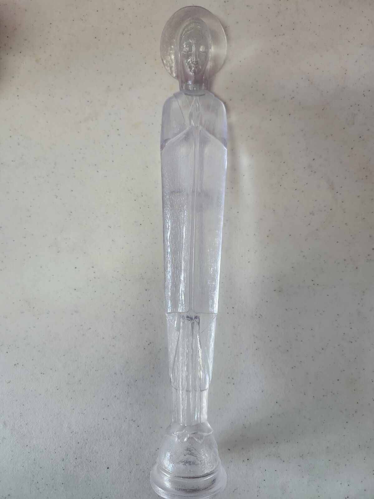Vintage Clear Acrylic Mother Mary Virgin Mary Large 13\