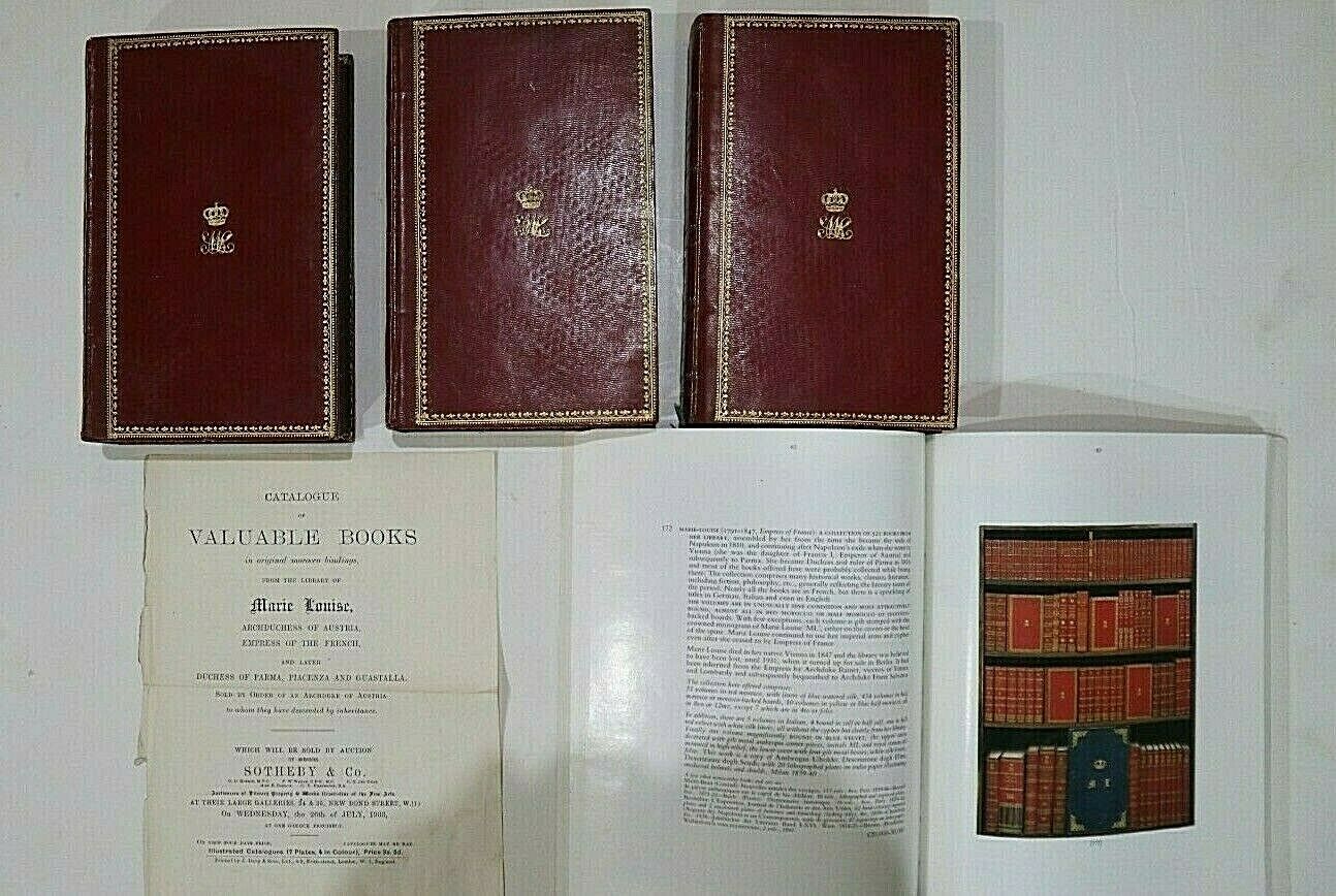 NAPOLEON BONAPARTE WIFE MARIE LOUISE PERSONAL OWNED 3 BOOKS FROM HER LIBRARY