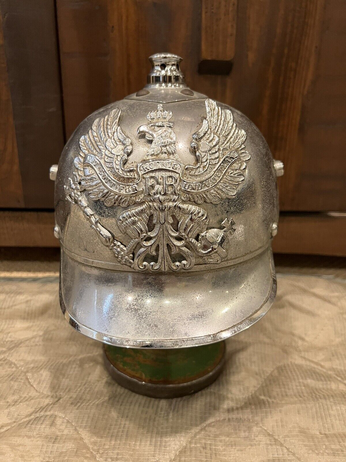 WW1 Imperial German Prussian Cuirassier Helmet Pickelhaube - Chromed Bring Back