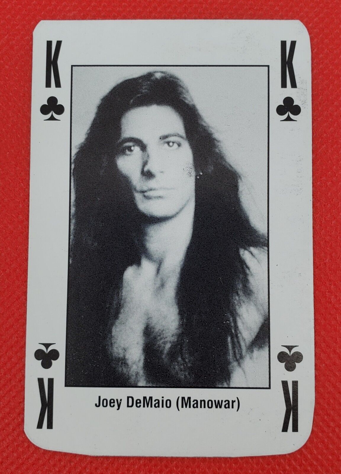 Joey DeMaio Manowar Kerrang 1993 King of Metal Playing Trading Card