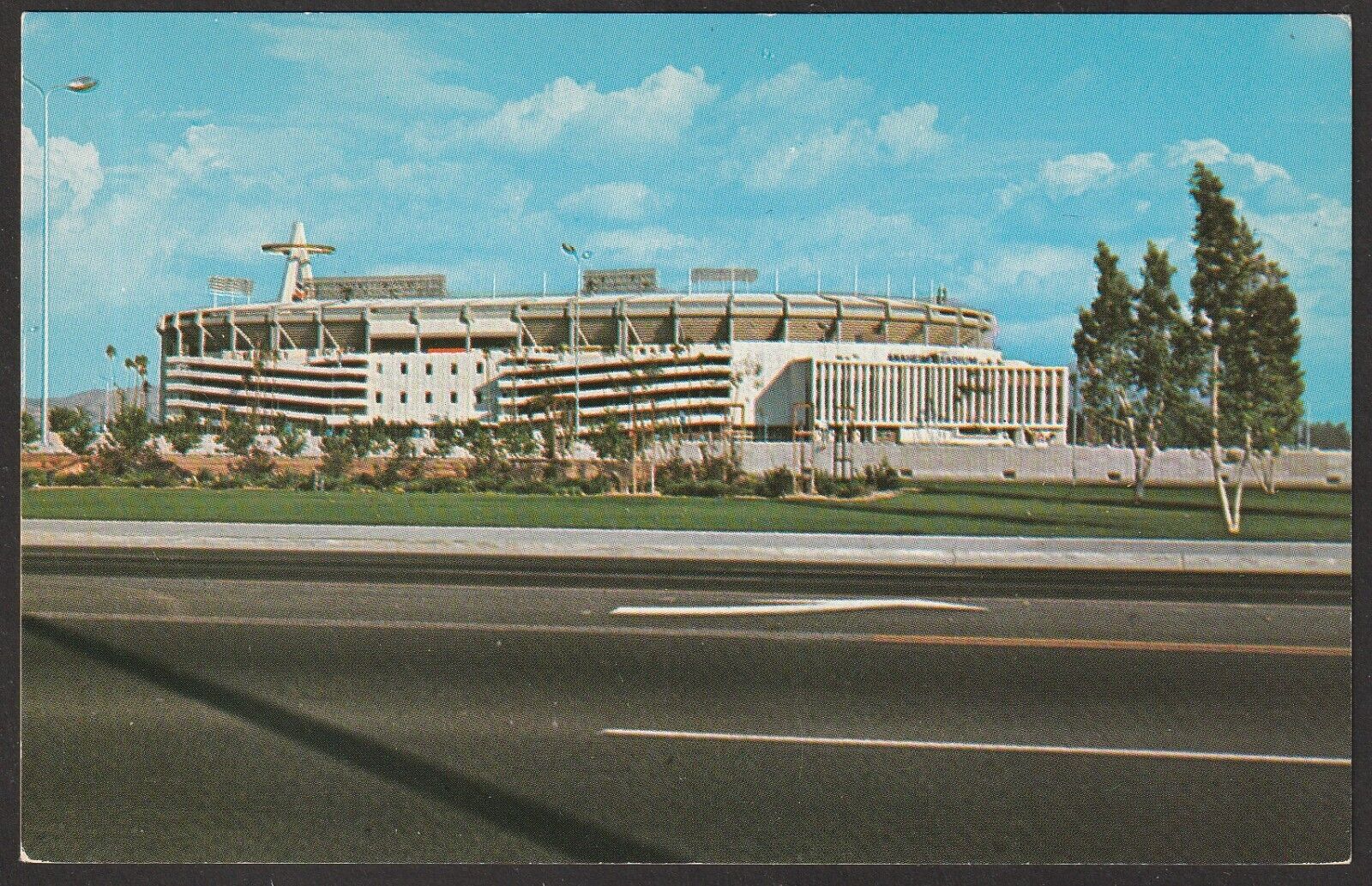 Ultra Scarce Anaheim Stadium Postcard - California Angels, Los Angeles Rams