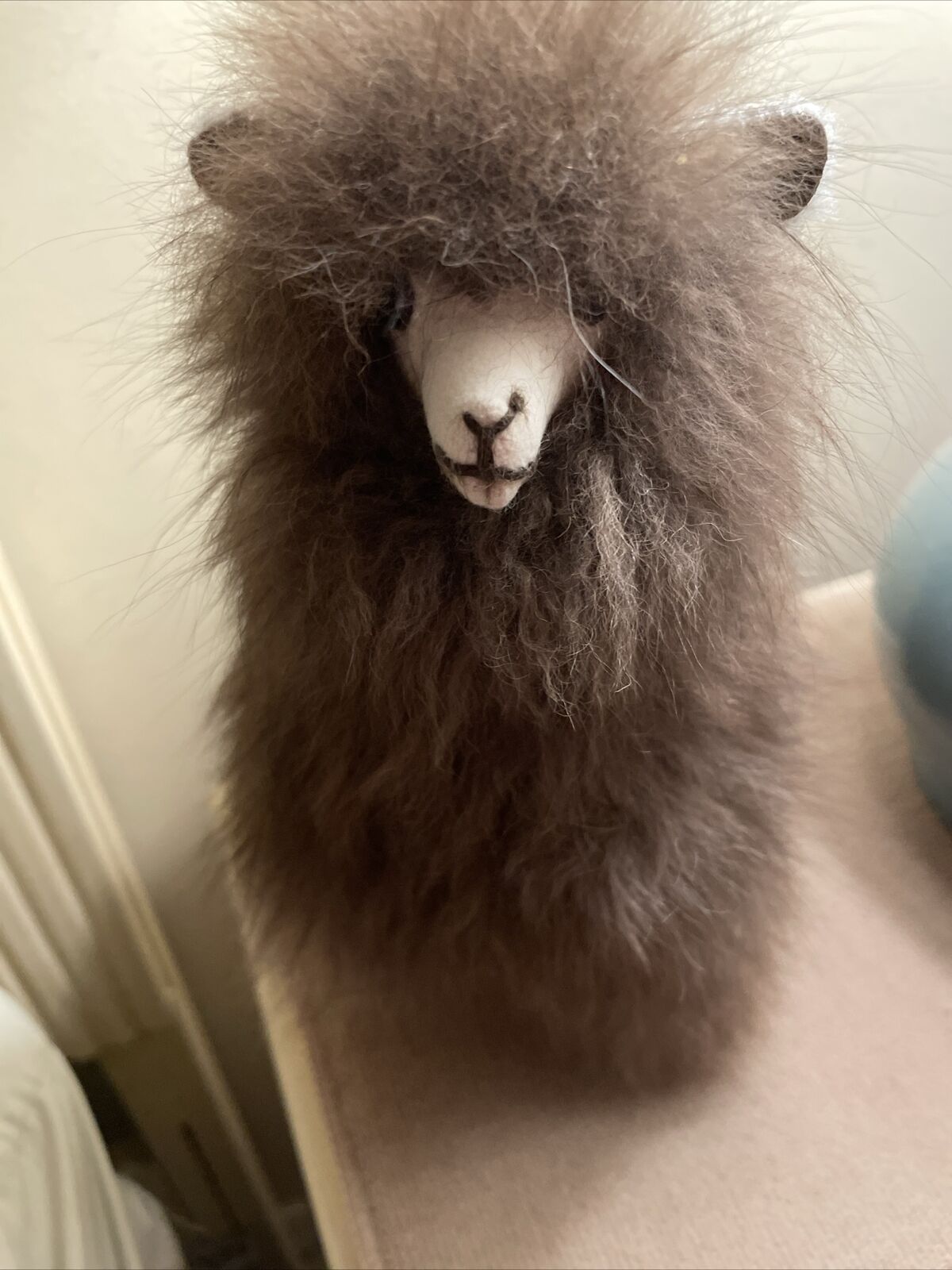 Peruvian Alpaca Llama Stuffed Animal - Handmade with Genuine Alpaca Fur - Brown