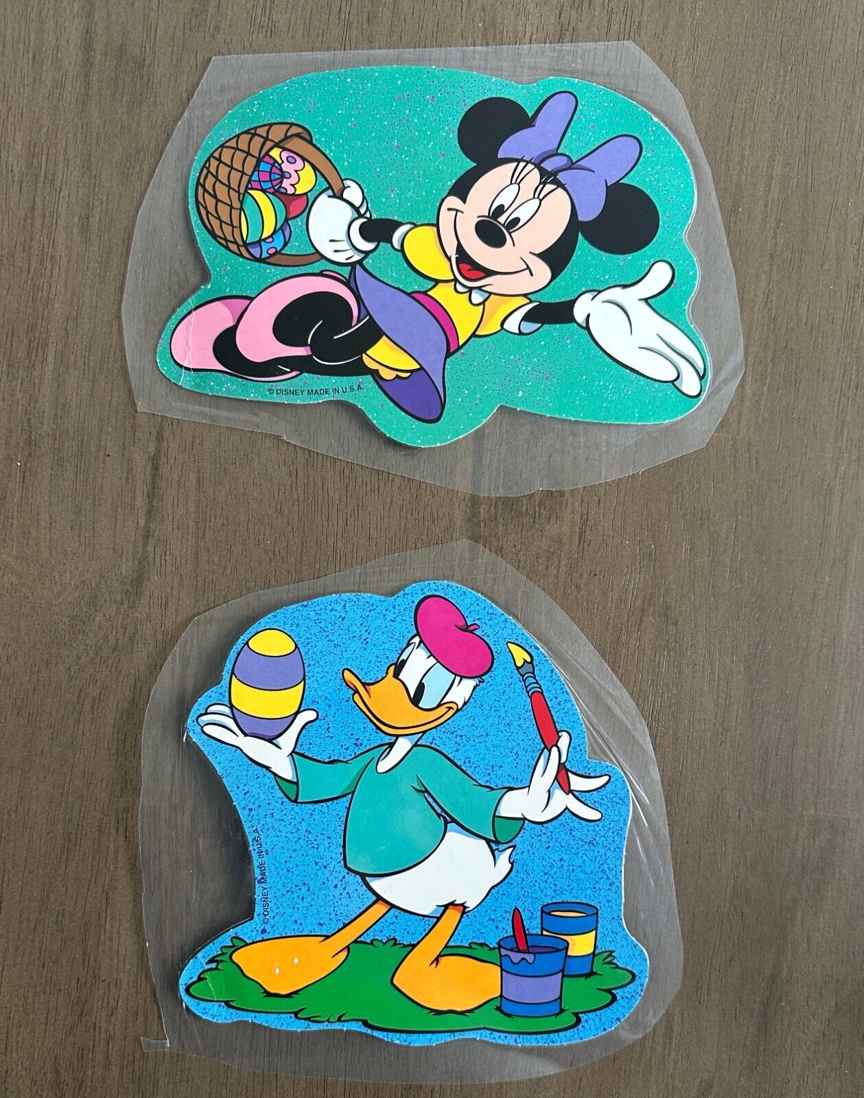 Vintage Disney Minnie Mouse & Donald Duck Die Cut Easter Wall Decorations
