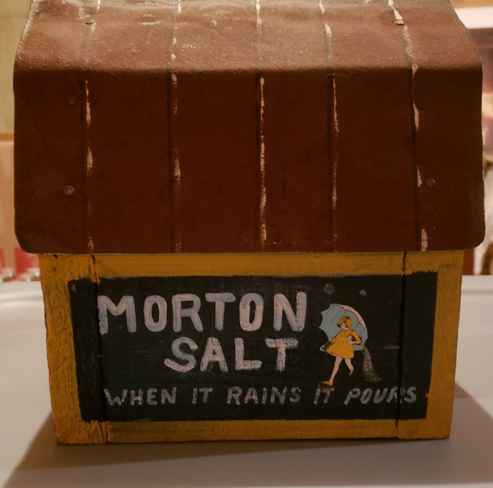 Custom Made Morton Salt Bird house 