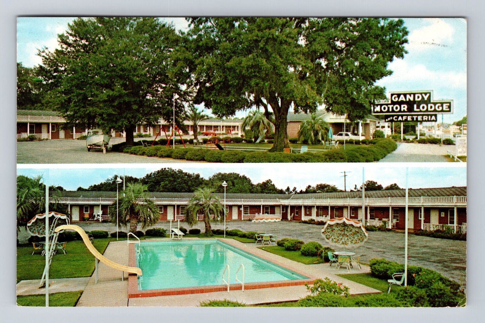 Perry FL-Florida, Gandy Motor Lodge, Advertising, Vintage c1973 Postcard