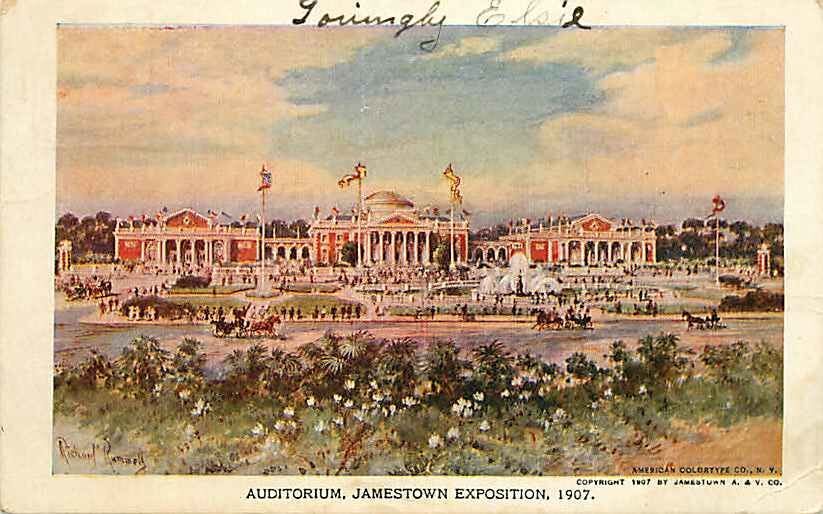 Postcard Auditorium Jamestown Exposition 1907, Virginia