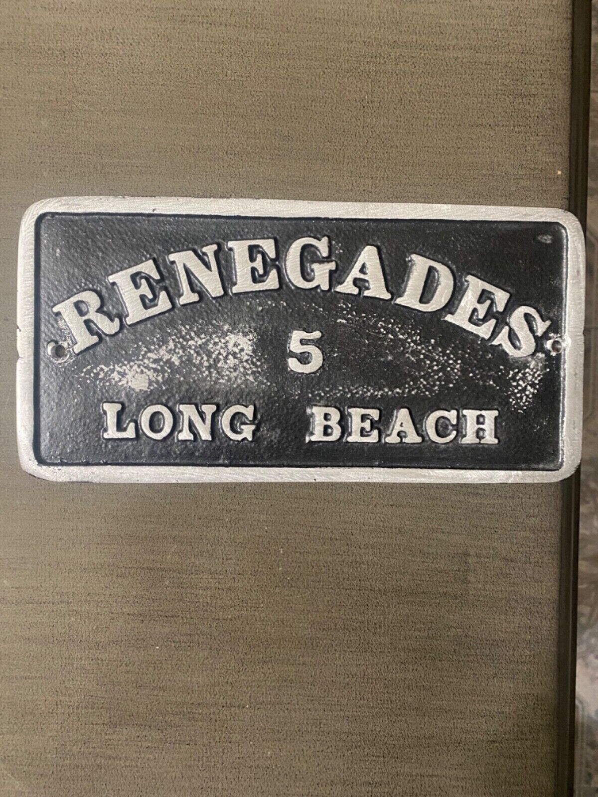 Very Rare Vintage Renegades of Long Beach Hot Rod Car Club Plaque