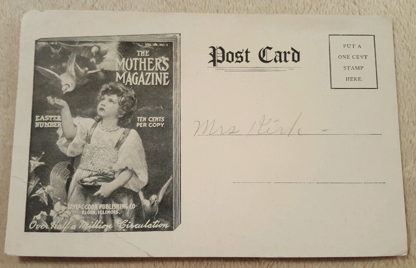 Vintage Postcard Advertising The Mother\'s Magazine Easter Greeting Collectible