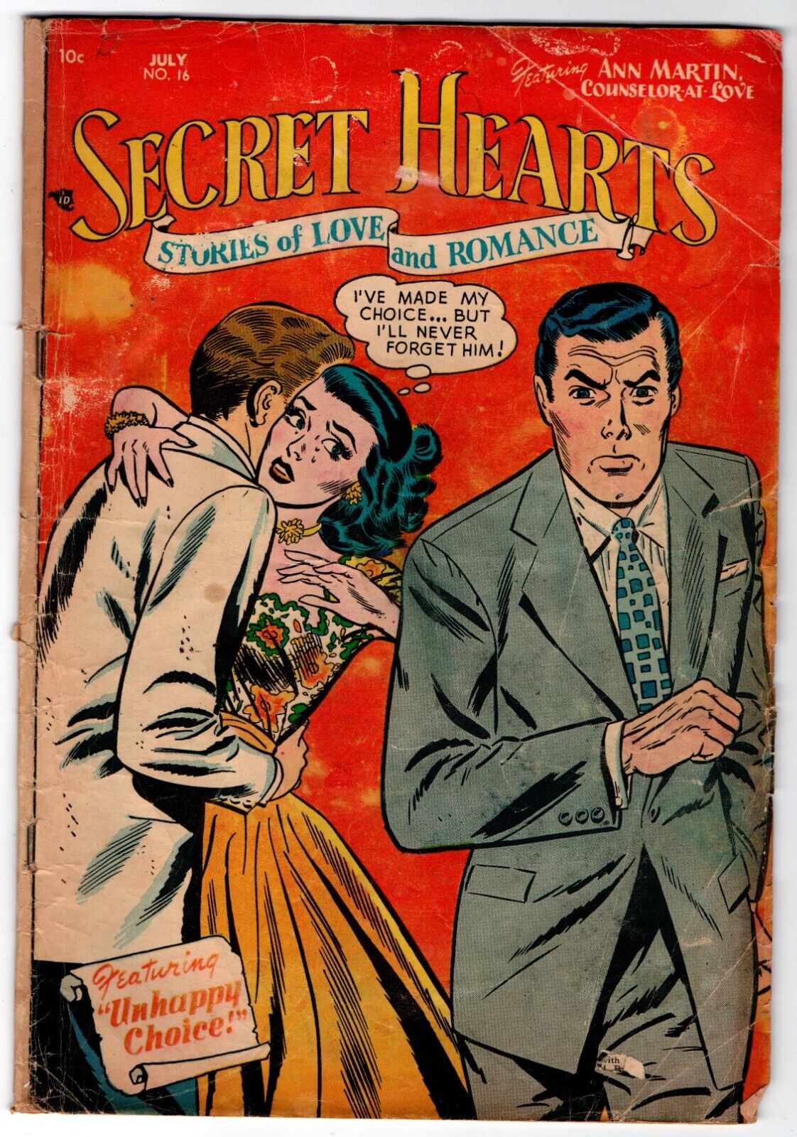 Secret Hearts #16  G- 1.8 to G 2.0  1953 DC romance  none in CGC census