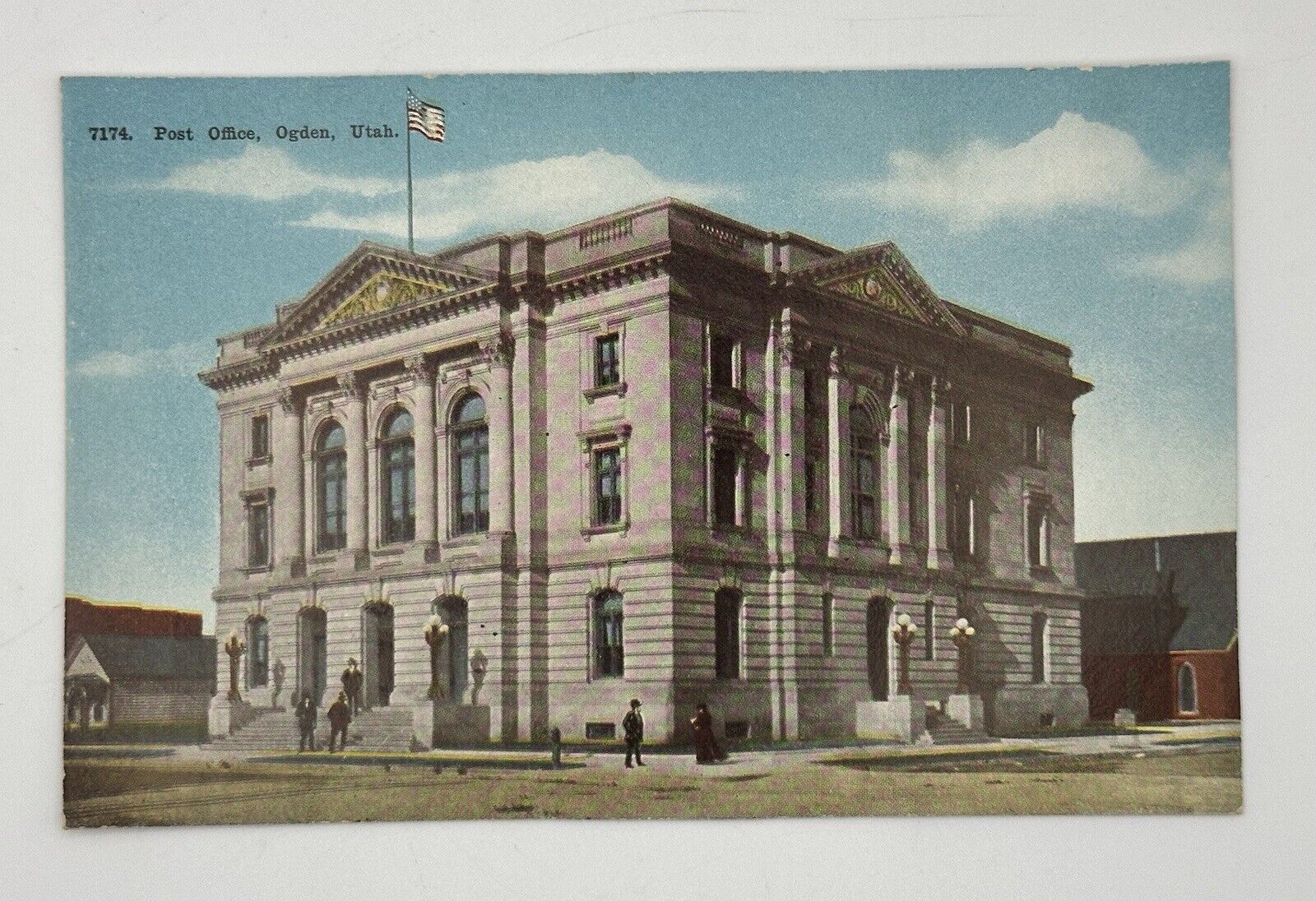 Antique 1910s Ogden Utah Post Office Postcard