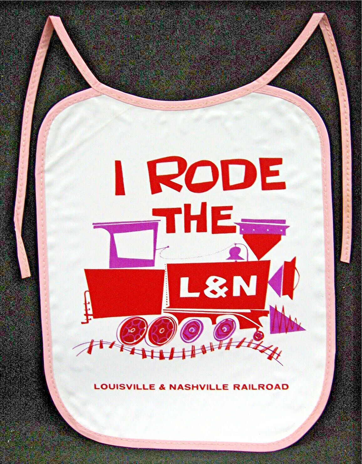 Vintage Louisville & Nashville Railroad Kids Adv Bib L&N Railroad Giveaway ??