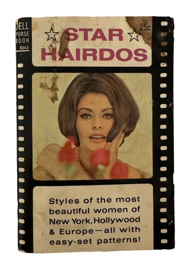 1965 Dell Purse Book - Star Hairdos Featuring Barbra Streisand, Audrey Hepburn