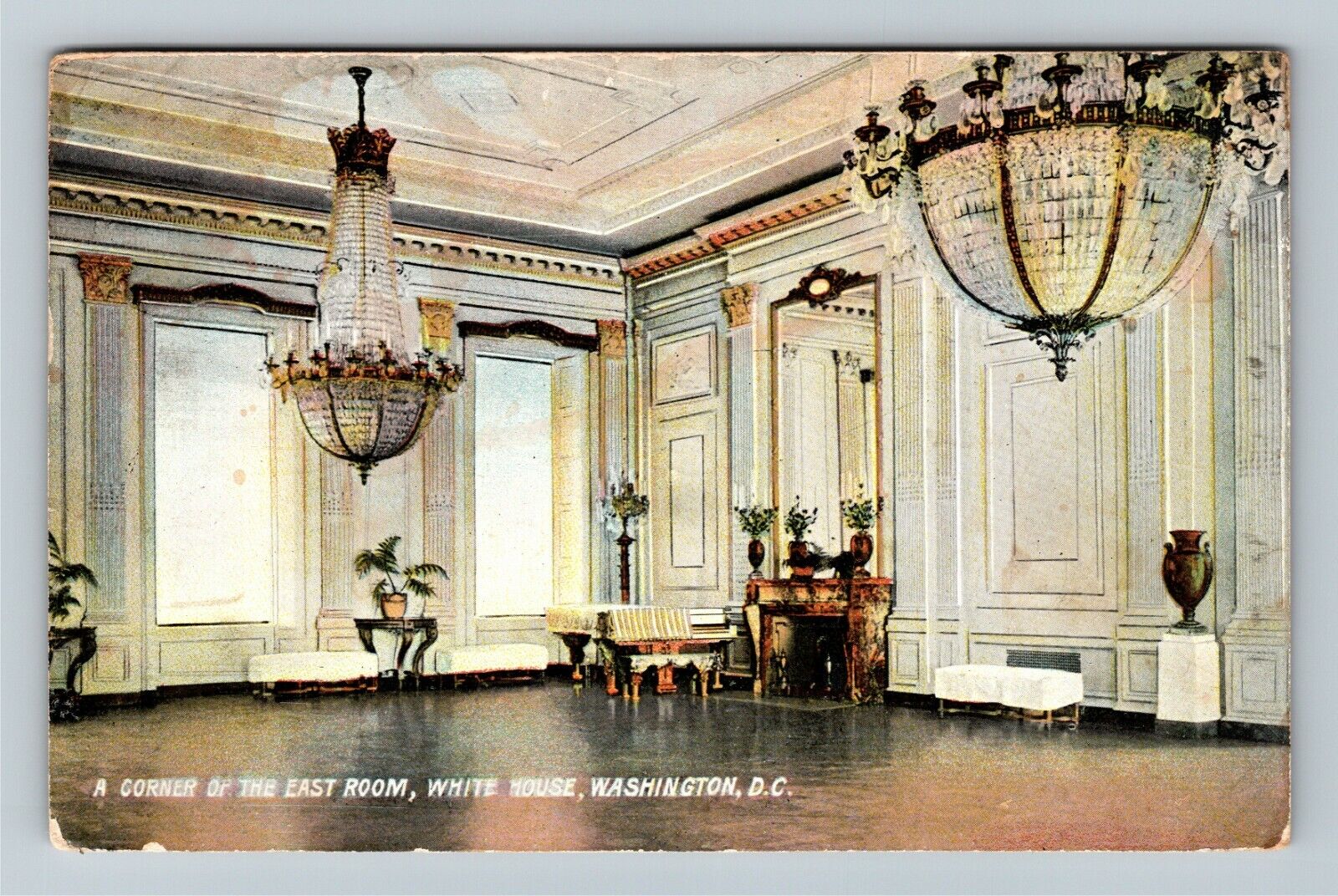 Corner East Room In White House, Washington DC, c1907 Vintage Postcard