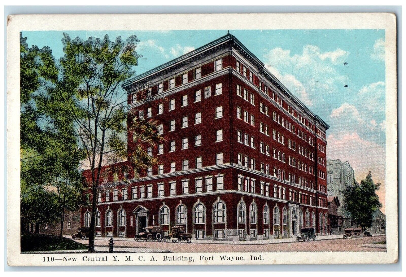 1923 New Central YMCA Building Fort Wayne Indiana IN Vintage Antique Postcard