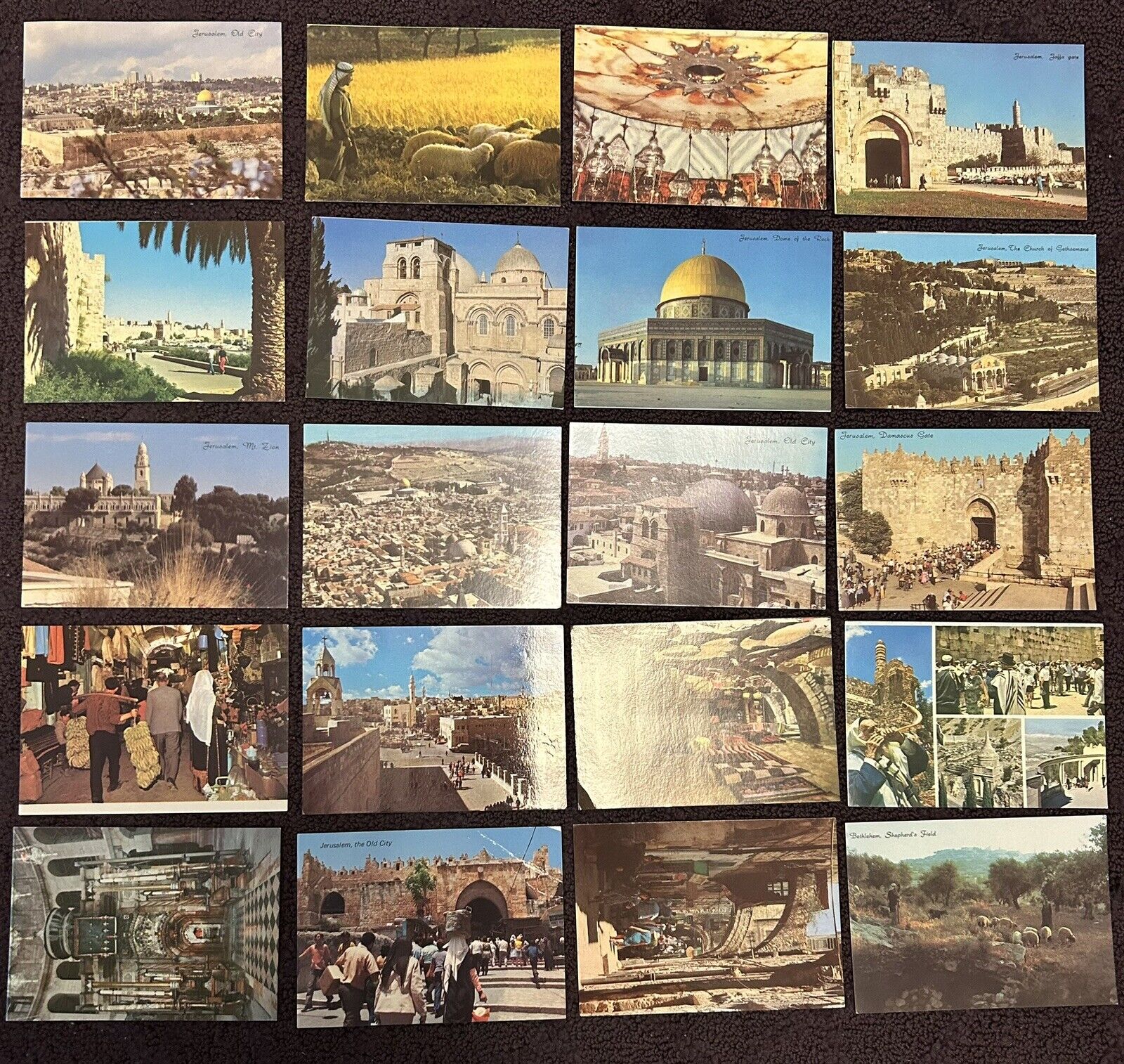 Vintage Lot Of 20 Jerusalem Star Cards Postcards (Unposted).