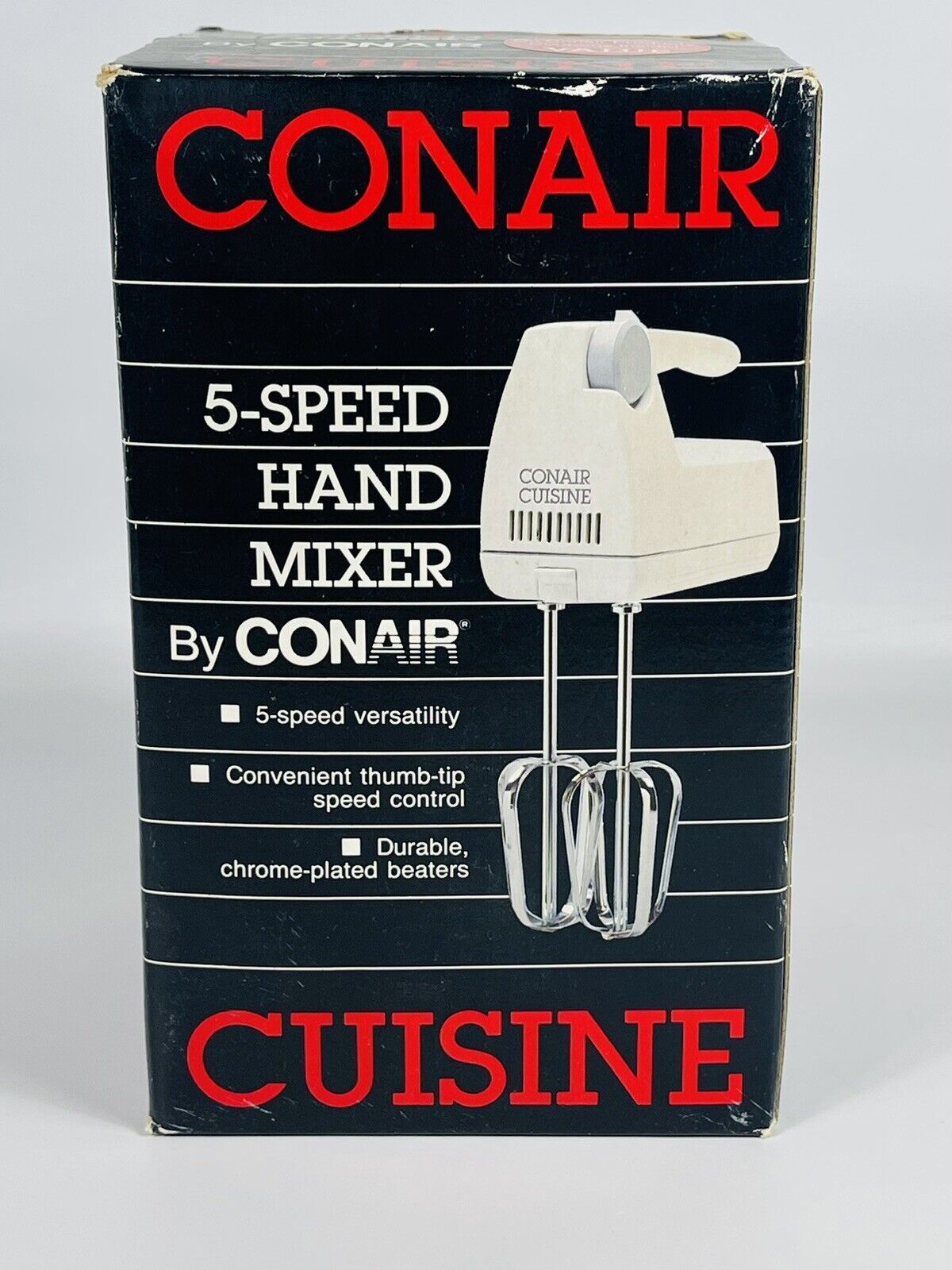 NOS Vintage 1986 Conair Cuisine By Conair 5 Speed Hand Mixer New Old Stock 