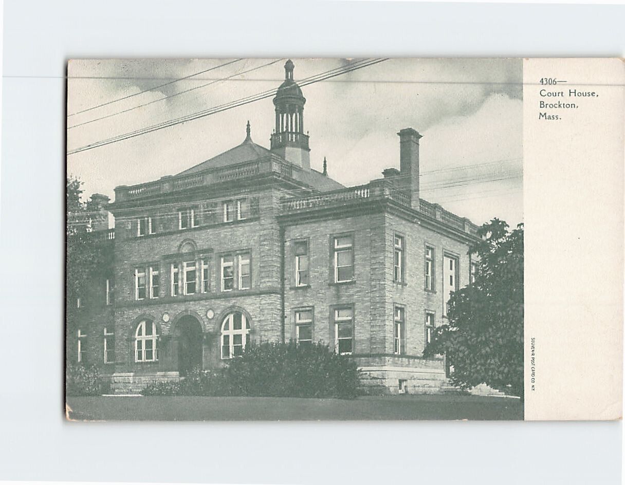 Postcard Court House Brockton Massachusetts USA
