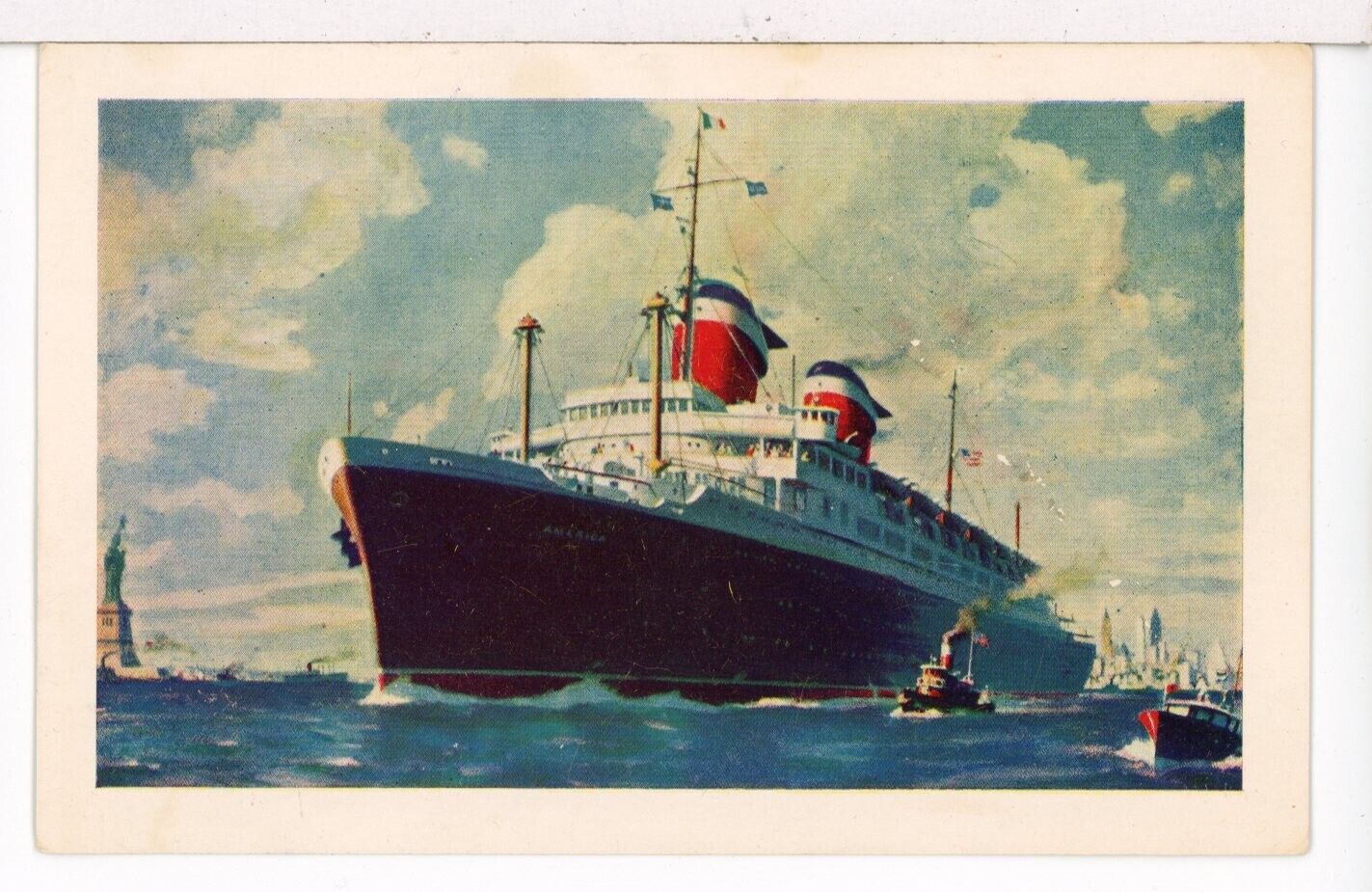 1950s - Ocean Liner S.S. AMERICA, United States Lines Ships Postcard