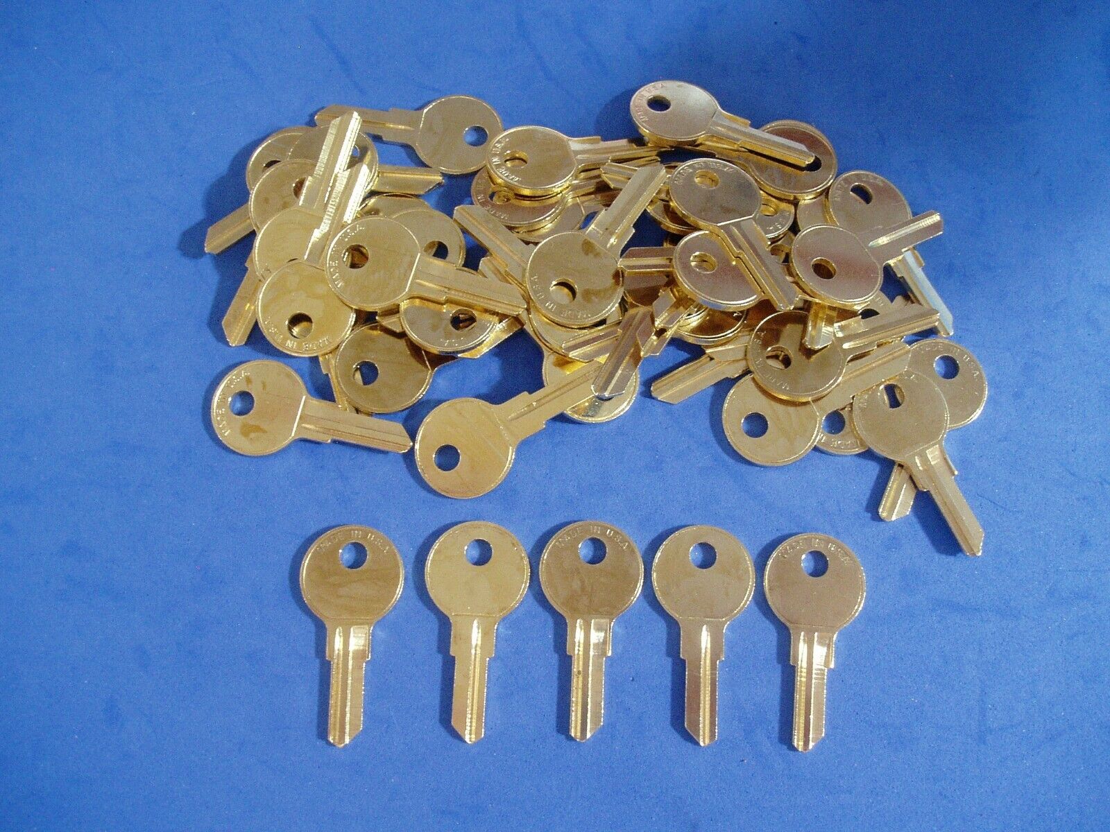 LOT OF FIFTY LOCKSMITH Y11 KEY BLANKS FITS YALE SOLID BRASS MADE IN USA 