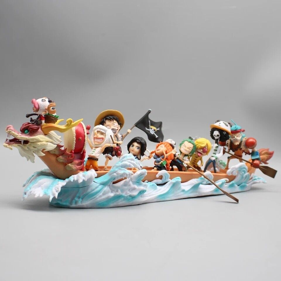 One Piece Luffy Dragon Boat Team Nami Roronoa Zoro Kids Toys Collectible Gift