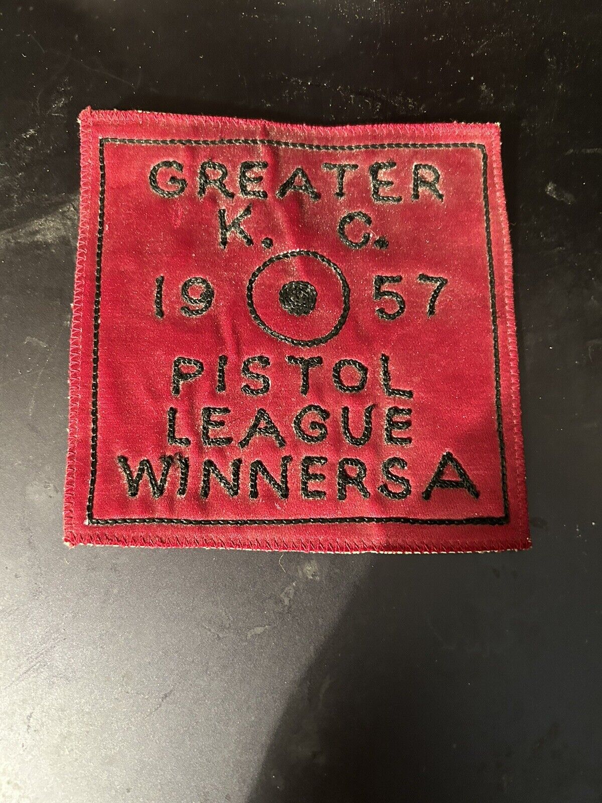 Greater Kansas City, MO. Pistol League Winners A-1957 Patch