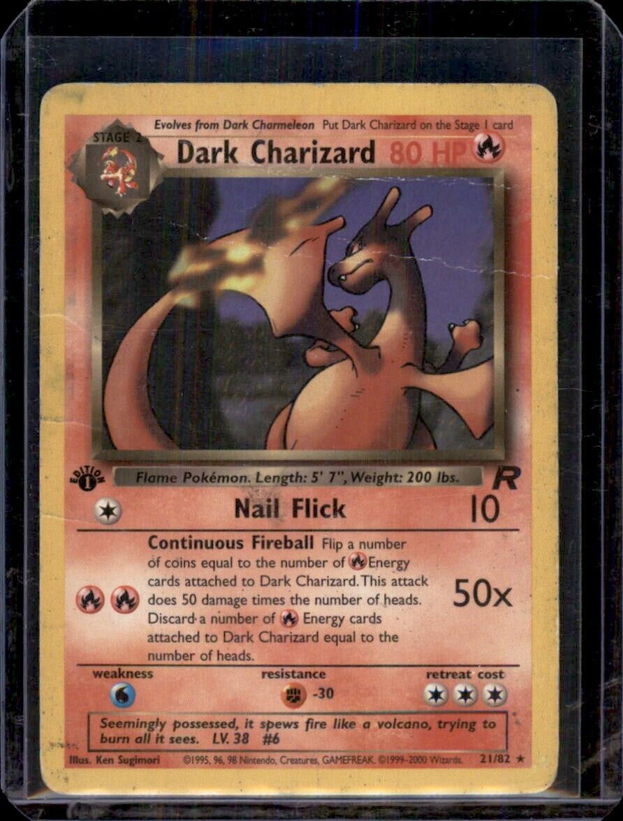 Dark Charizard 21/82 1st Edition Non Holo Team Rocket WOTC Pokémon Card *HP* #2