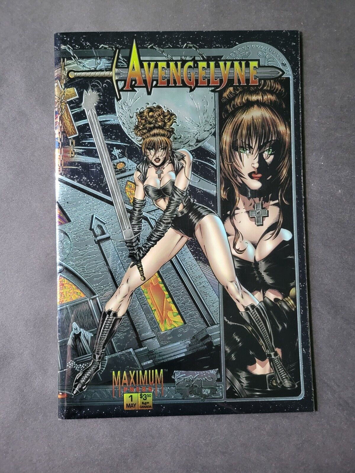 Avengelyne #1 (1995) Chromium Foil Cover With Poster 1st App Of Avengelyne 
