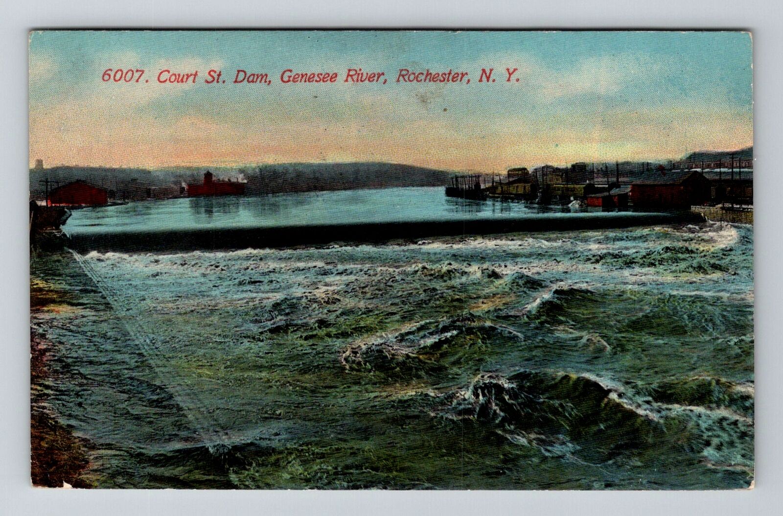 Rochester NY-New York, Court St Dam, Genesee River, c1913 Vintage Postcard