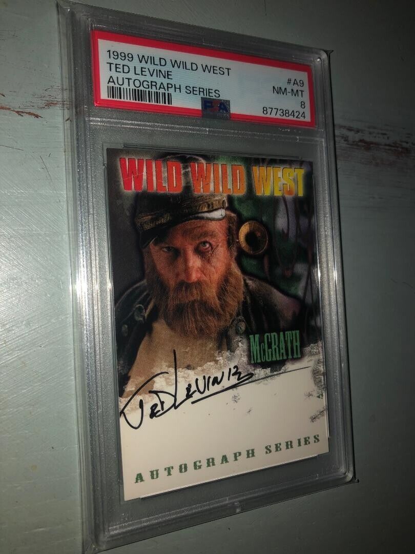 1999 Wild Wild West TED LEVINE autograph #A9 PSA 8 NM-MT 