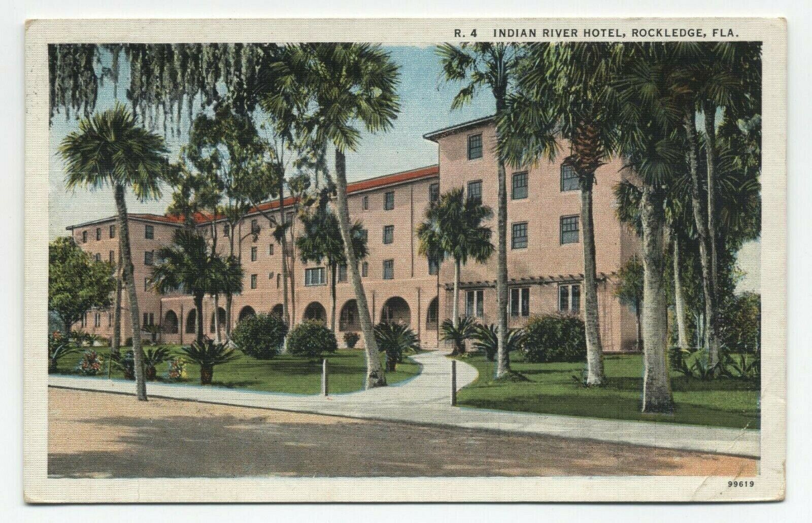 FL ~ Indian River Hotel ROCKLEDGE Florida 1936 Brevard County Postcard