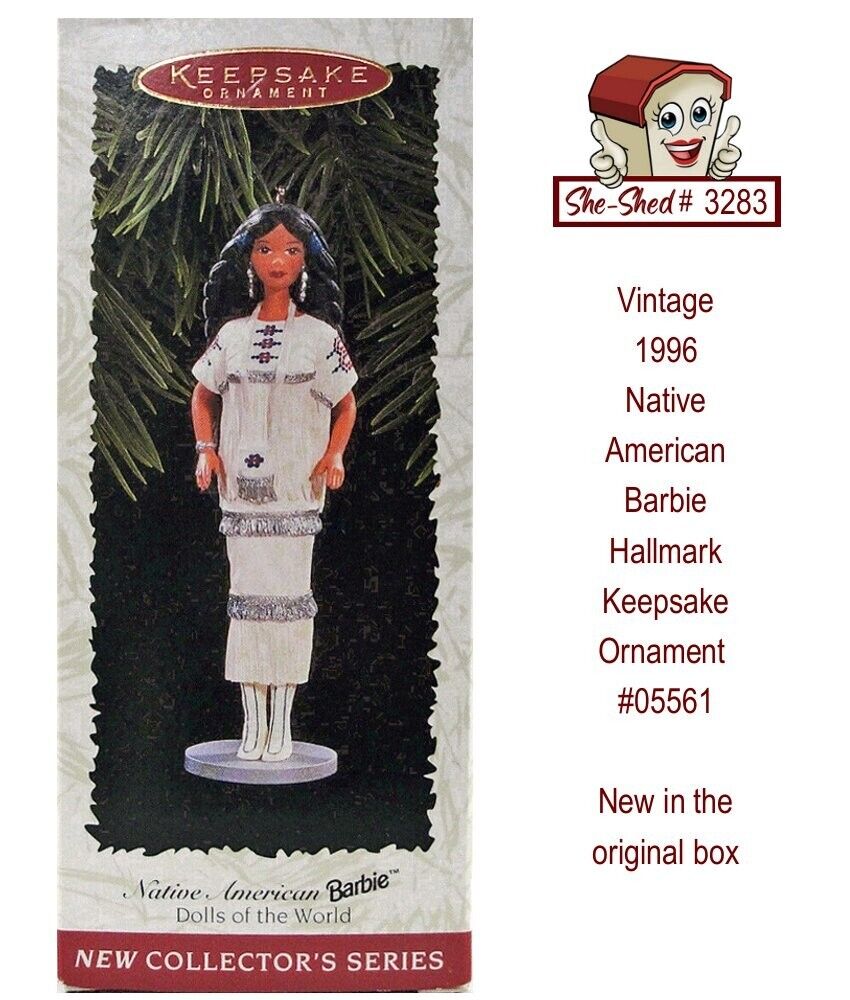 DOTW Native American Barbie Hallmark Keepsake Ornament 05561 NIB Vintage 1996