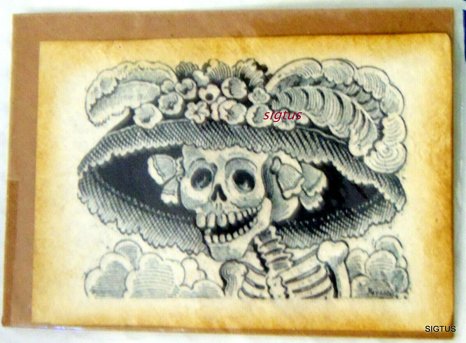 Dia de Los Muertos-Day of the Dead Calavera Catrina Note Card w/ Env.-MIP