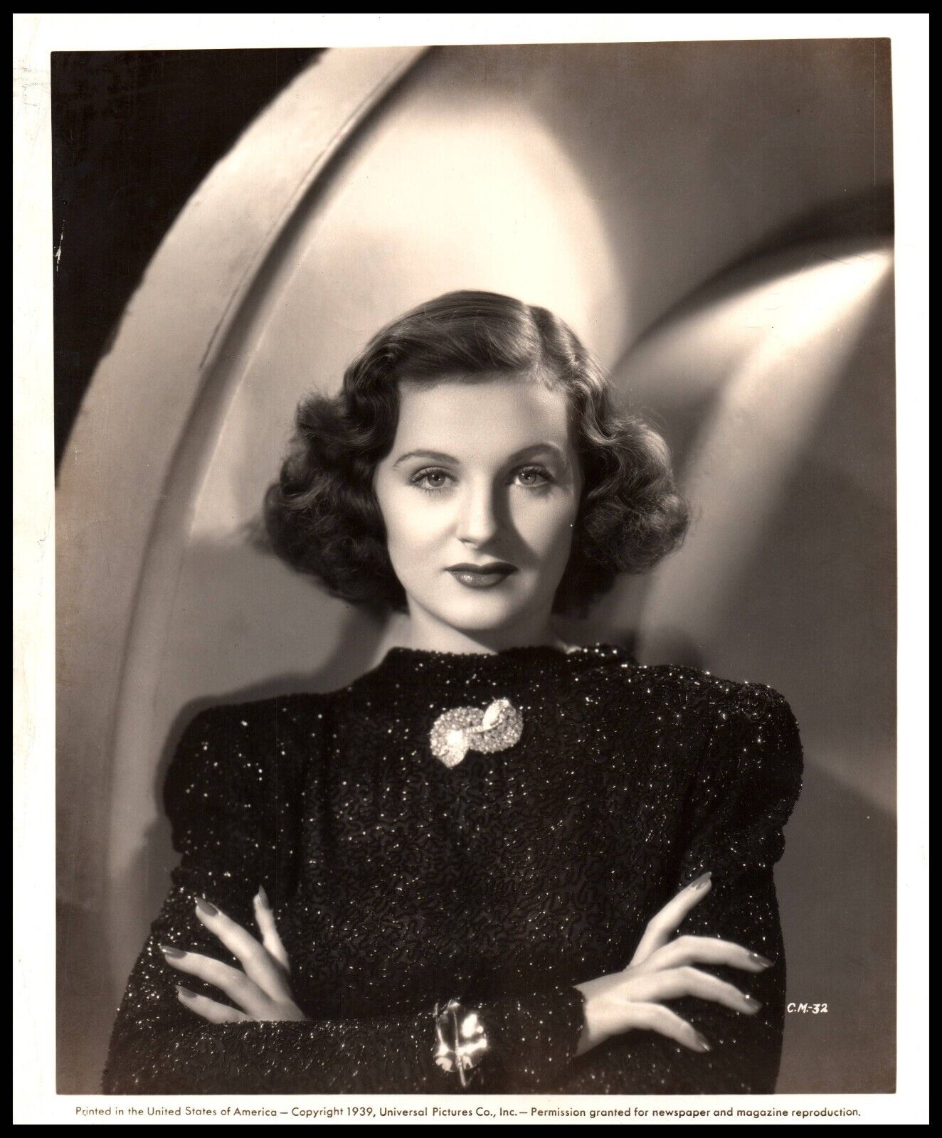 Hollywood Beauty CONSTANCE MOORE STUNNING PORTRAIT 1939 STYLISH POSE Photo 741