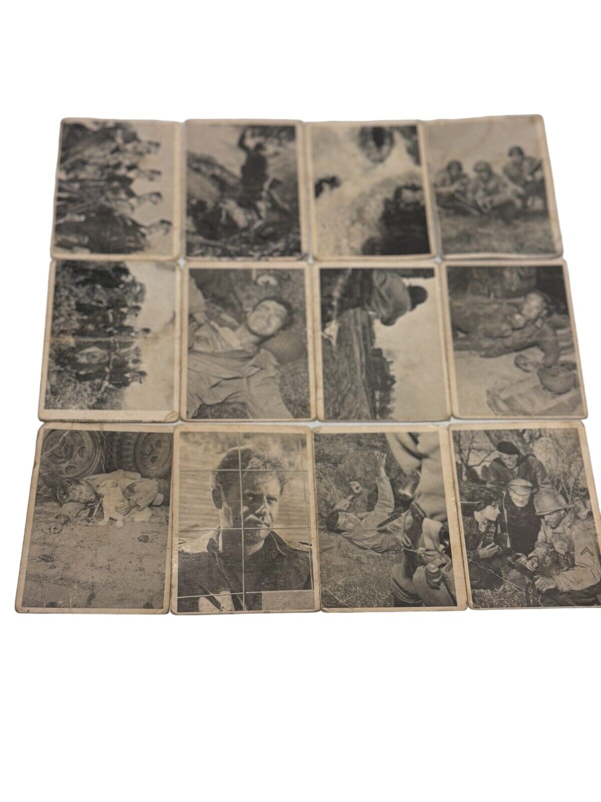LOT OF 12 VINTAGE 1963 COMBAT SERIES TRADING CARDS LOOK