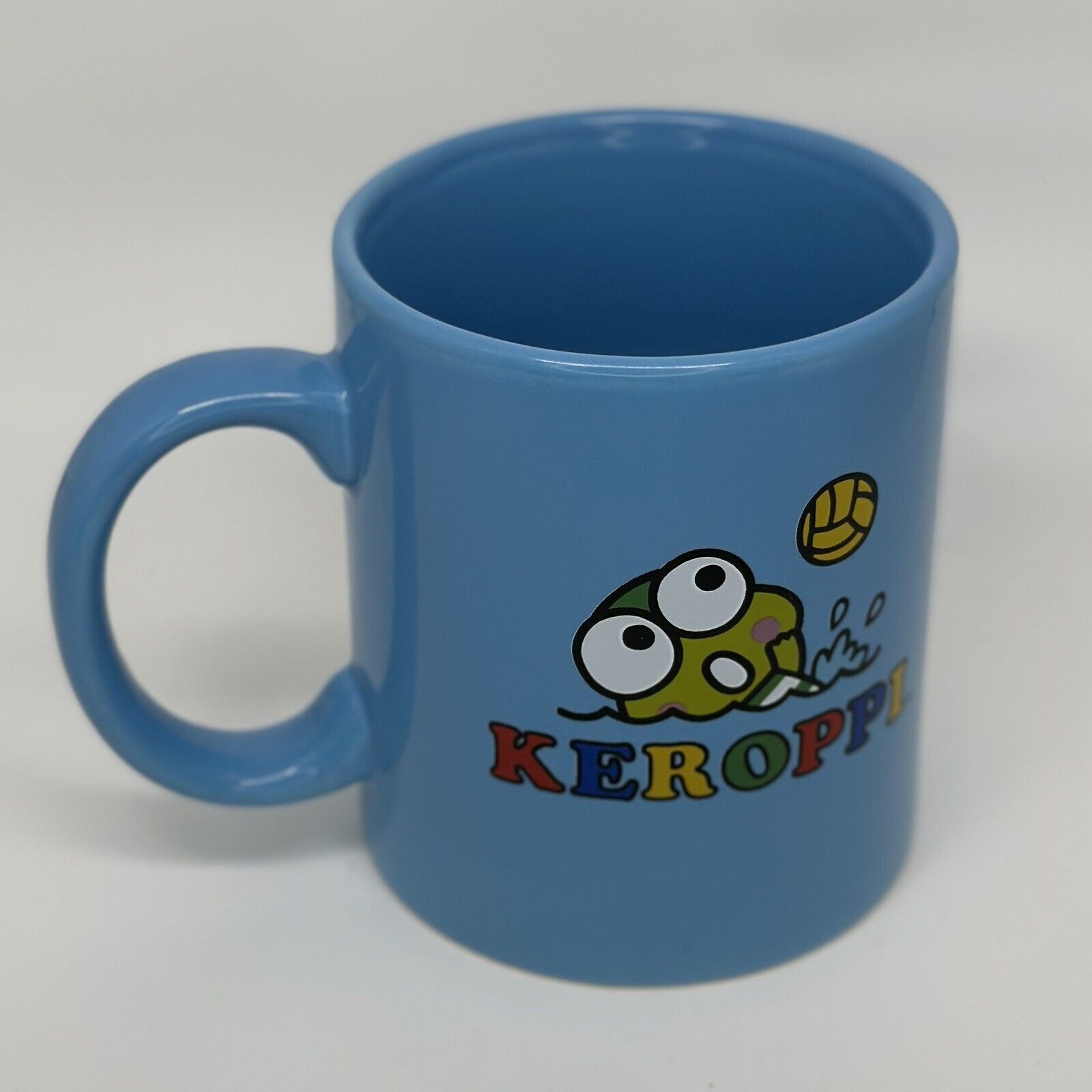 SANRIO KEROPPI Summer Swimmer Blue Ceramic Coffee Cup Mug NEW
