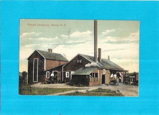 Vintage Postcard-Wheats Creamery, Akron, New York