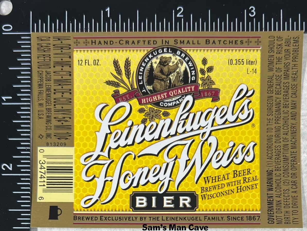 Leinenkugel's Honey Weiss Bier Label - WISCONSIN