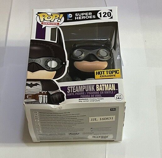 Funko Pop Batman Steampunk Batman #120 Hot Topic Exclusive RARE Damaged Box