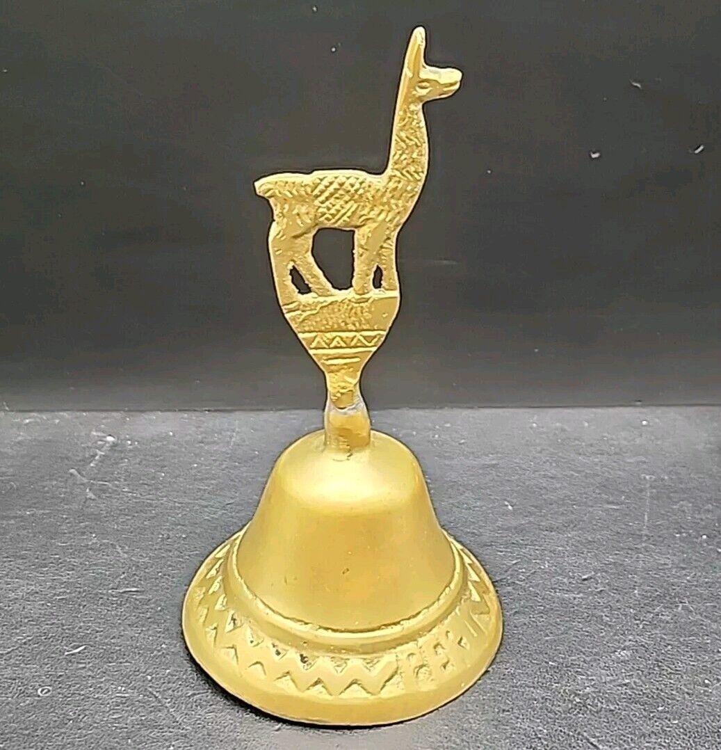 Llama Brass Bell Peru Souvenir 5.5\