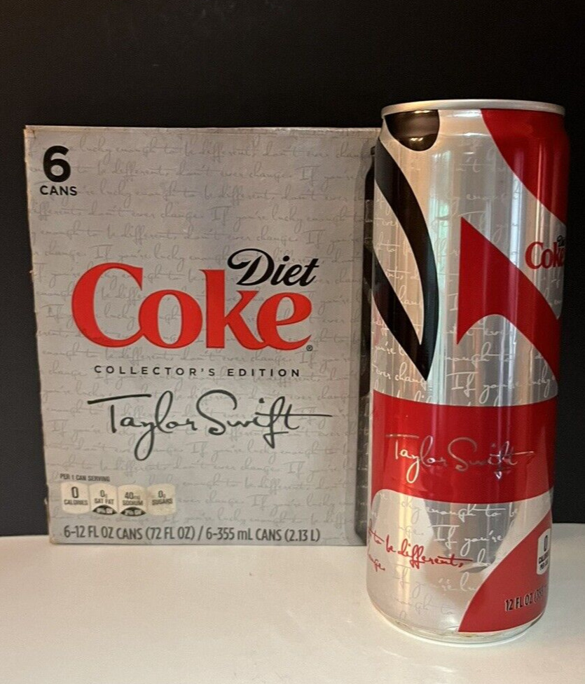 TAYLOR SWIFT COKE CAN Limited ED Coca Cola Signature Ed 2013 DIET FULL - NEW ❤️