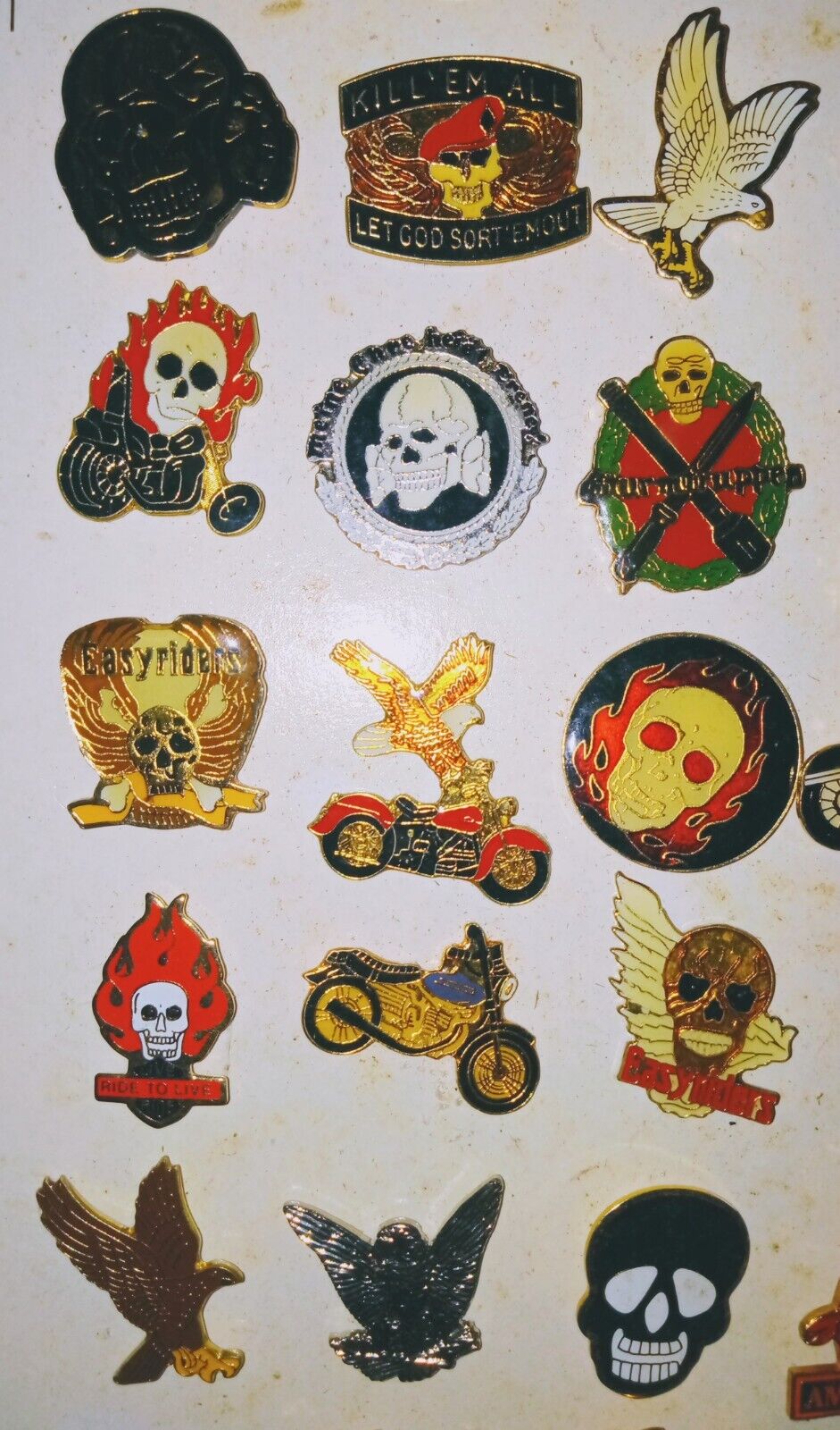 vintage motorcycle pins lot