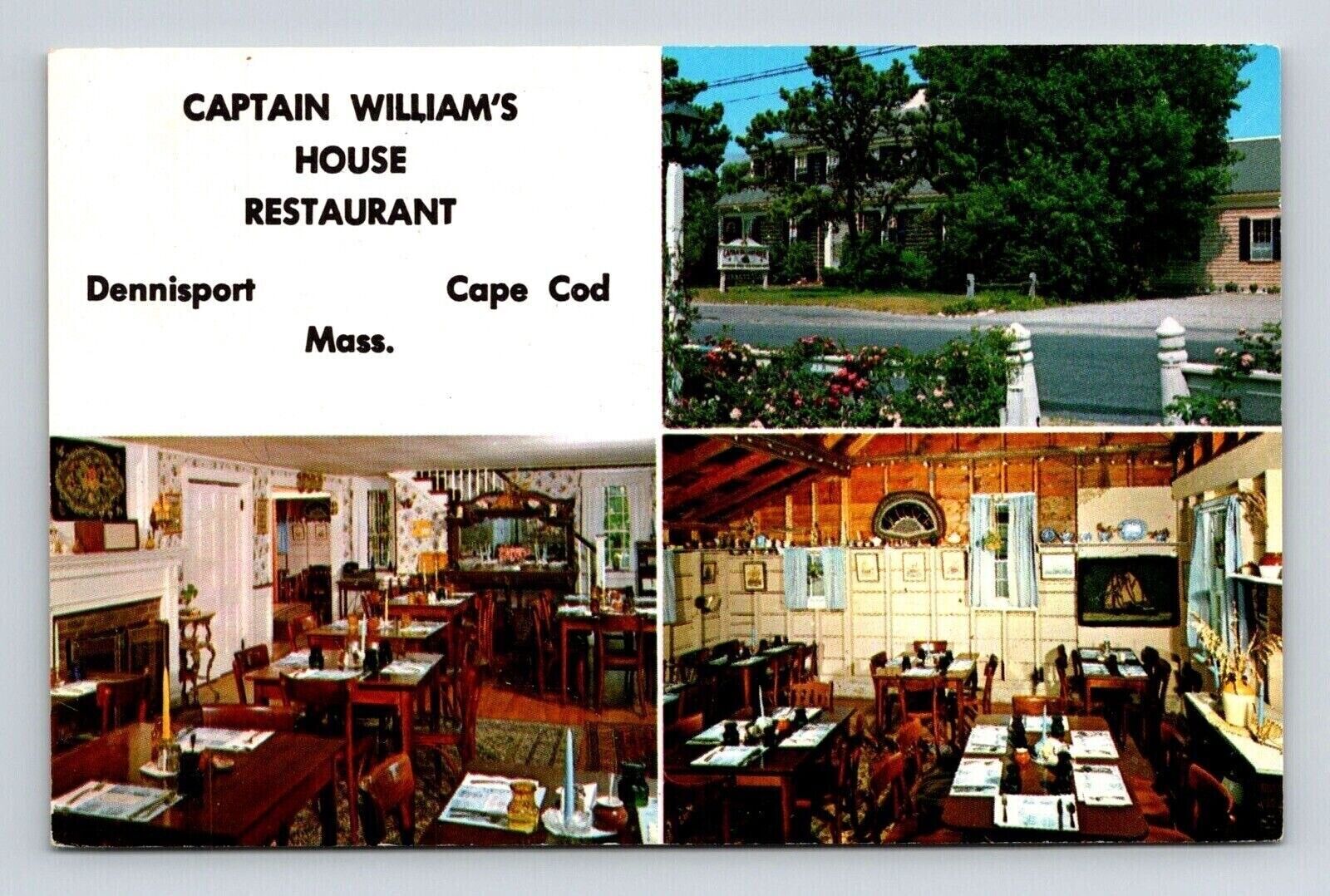 Captain Williams House Restaurant Dennisport Cape Cod MA Multiview Postcard UNP