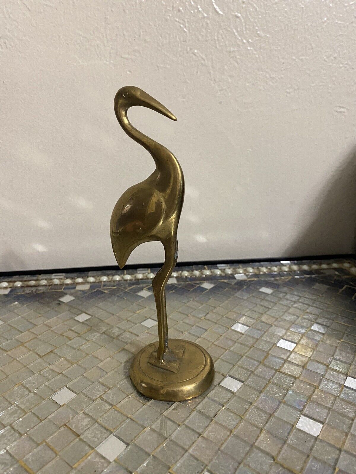 Vintage Flamingo Solid Brass