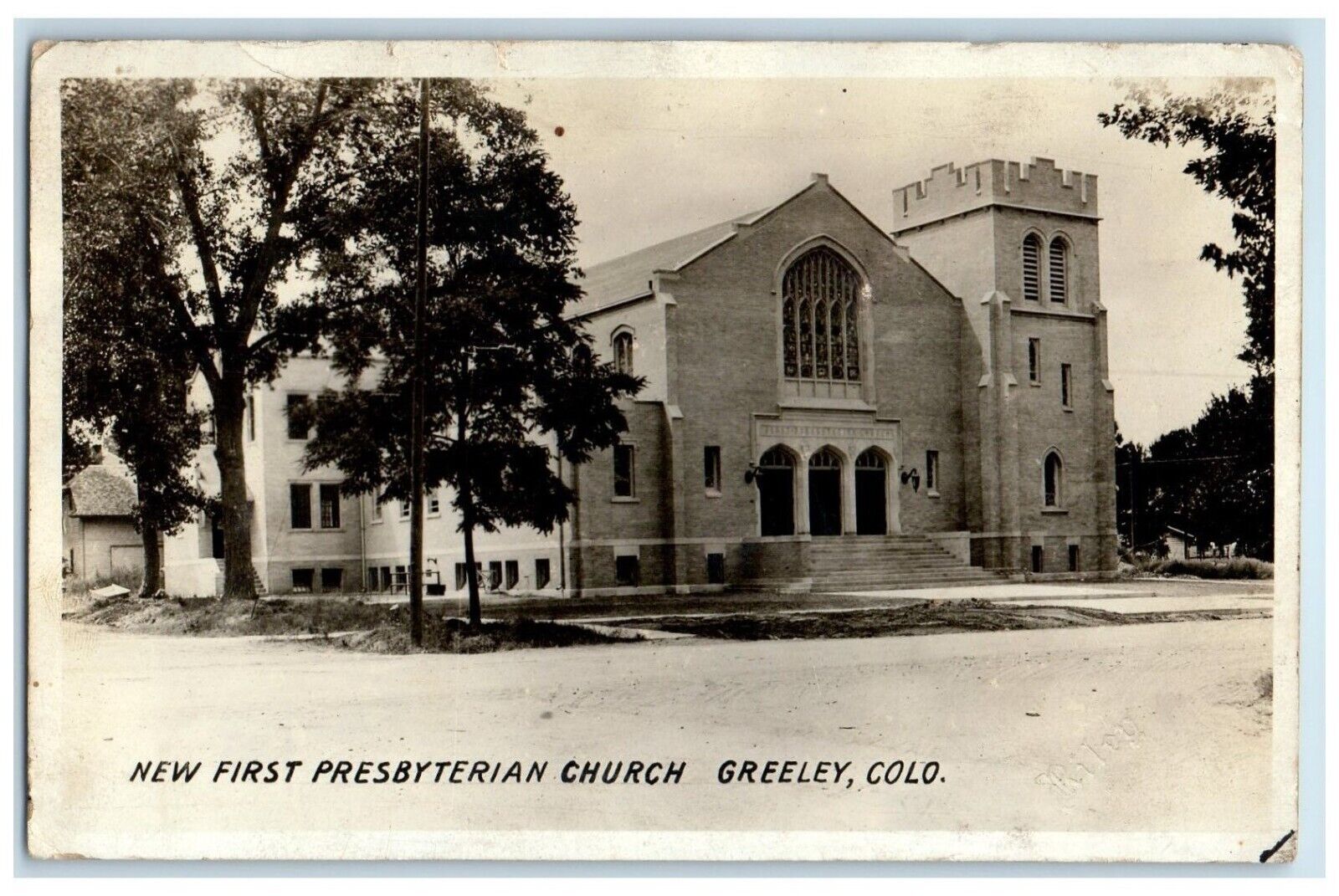 c1910's New First Presbyterian Church Greeley CO RPPC Photo Antique Postcard