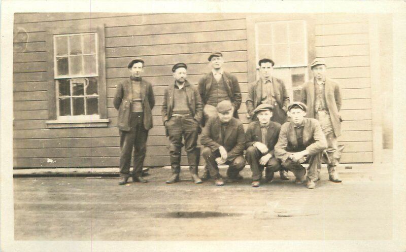 C-1910 Group men occupation Workers RPPC Photo Postcard 22-6802