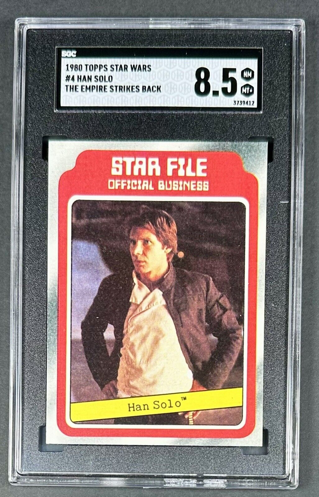 1980 Topps Star Wars HANS SOLO #4 SGC 8.5 Pop 1 NONE HIGHER